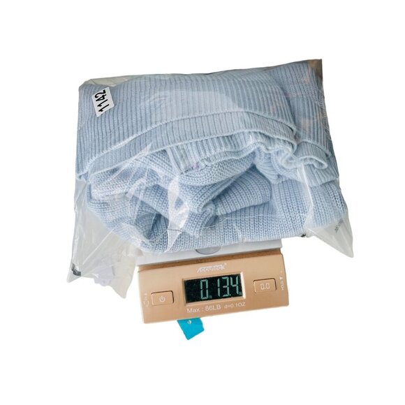 Loft Womens Light Blue Ribbed Button-Front Crewneck Sweater M - Picture 5 of 5